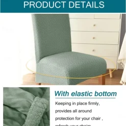 Dining Chair Covers, Stretch Chair Cover Black Green Spandex Jacquard Burgundy Red High back Chair Protector Covers Seat Slipcover with Elastic Band for Dining Room,Wedding, Ceremony, Banquet
