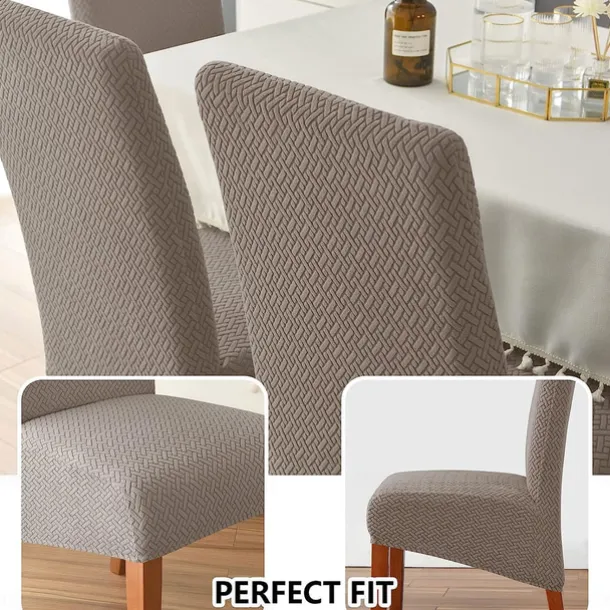 Dining Chair Covers, Stretch Chair Cover Black Green Spandex Jacquard Burgundy Red High back Chair Protector Covers Seat Slipcover with Elastic Band for Dining Room,Wedding, Ceremony, Banquet