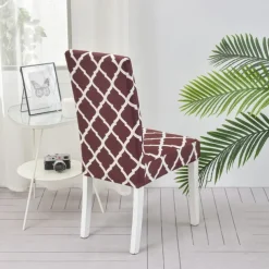 Dining Chair Protect Cover Super Fit Stretch High Back Dining Chair Cover Minimalism for Hotel Dining Room Ceremony Banquet Wedding Party