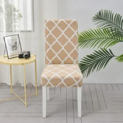Dining Chair Protect Cover Super Fit Stretch High Back Dining Chair Cover Minimalism for Hotel Dining Room Ceremony Banquet Wedding Party