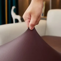 Dining Chair Seat Covers Waterproof Seat Slipcover PU leather Seat Covers Chairs Removable Chair Seat Cushion Cover