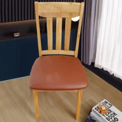 Dining Chair Seat Covers Waterproof Seat Slipcover PU leather Seat Covers Chairs Removable Chair Seat Cushion Cover