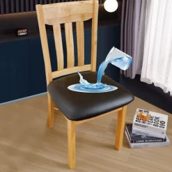 Dining Chair Seat Covers Waterproof Seat Slipcover PU leather Seat Covers Chairs Removable Chair Seat Cushion Cover