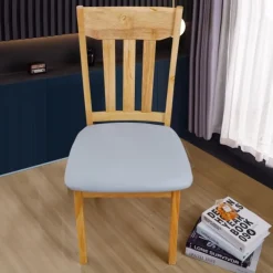 Dining Chair Seat Covers Waterproof Seat Slipcover PU leather Seat Covers Chairs Removable Chair Seat Cushion Cover