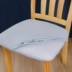 Dining Chair Seat Covers Waterproof Seat Slipcover PU leather Seat Covers Chairs Removable Chair Seat Cushion Cover
