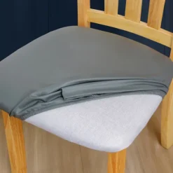 Dining Chair Seat Covers Waterproof Seat Slipcover PU leather Seat Covers Chairs Removable Chair Seat Cushion Cover