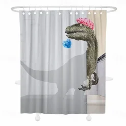 Dinosaur Shower Curtain Set 180cm*180cm(70