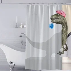 Dinosaur Shower Curtain Set 180cm*180cm(70