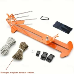 DIY Paracord Metal Weaving Frame - Handmade Outdoor Leisure Bracelet Maker Tool - Includes 2 Random Color Ropes