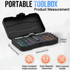 DIY Screwdriver 24 in 1 2025 New 24 in 1 Multi-bit Magnetic Screwdriver Set, Magnetic Screwdriver Set, Multi-purpose Ratchet Wrench Screwdriver S2 Magnetic Drill Bit, Removable T Ratchet Handle