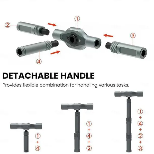 DIY Screwdriver 24 in 1 2025 New 24 in 1 Multi-bit Magnetic Screwdriver Set, Magnetic Screwdriver Set, Multi-purpose Ratchet Wrench Screwdriver S2 Magnetic Drill Bit, Removable T Ratchet Handle