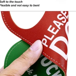 Do Not Disturb Sign Door Hanger Sign PU Leather Welcome Please Knock Sign Ideal for Offices Clinics Law Firms Hotels or during Therapy Massage Spa Counseling Sessions