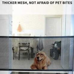 Dog Gates Indoor Pet Isolation Net Folding Safety Door Guard, Pet Isolation Net, Dog Barriers, Magic Gate for Dogs, Safety Fence for Hall Doorway, Pet Isolation Net Indoor Outdoor