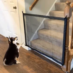 Dog Gates Indoor Pet Isolation Net Folding Safety Door Guard, Pet Isolation Net, Dog Barriers, Magic Gate for Dogs, Safety Fence for Hall Doorway, Pet Isolation Net Indoor Outdoor