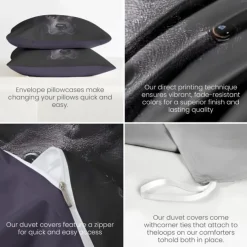 Dog Graphic Prints Duvet Cover Set 100% Cotton Soft and Comfortable Bedding Set with Fun Dog Print Cozy and Stylish Perfect for Dog Lovers Bedroom Decor Easy Care and Machine Washable