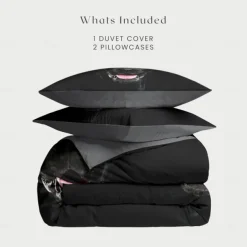 Dog Graphic Prints Duvet Cover Set 100% Cotton Soft and Comfortable Bedding Set with Fun Dog Print Cozy and Stylish Perfect for Dog Lovers Bedroom Decor Easy Care and Machine Washable