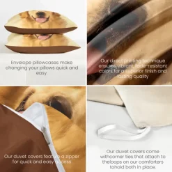 Dog Graphic Prints Duvet Cover Set 100% Cotton Soft and Comfortable Bedding Set with Fun Dog Print Cozy and Stylish Perfect for Dog Lovers Bedroom Decor Easy Care and Machine Washable