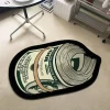 Dollar Bill Rug Art Money Creative Carpet Cozy Soft Bedroom Carpets Bedside Rugs Living Room Decoration Rug Non-Slip Absorbent Floor Mats