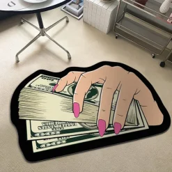Dollar Bill Rug Art Money Creative Carpet Cozy Soft Bedroom Carpets Bedside Rugs Living Room Decoration Rug Non-Slip Absorbent Floor Mats