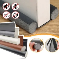 Door Bottoom Draft Stopper Adjustable Door Sweep Under Door Draft Blocker Insulator Weatherstrip Household Foam Sealing Strip