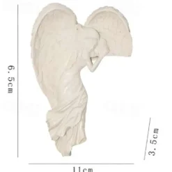 Door Frame Angel Decor Statues Ornaments with Heart-Shaped Wings Sculpture Angel in Your Corner Resin Wall Sculpture Crafts for Home Living Room Bedroom Decoration