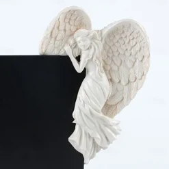 Door Frame Angel Wings Sculpture,Angels Door Frames Decoration,3D Statue Home Art Wall Decoration Resin Figurines Ornaments,for Outdoor Garden Living Room Bedroom Office
