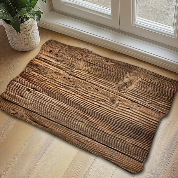 Door Mat Floor Mat Non Slip Ring of Tree 3D Trunk Wooden Log Print Area Rug Bath Mat Waterasorb for Indoor Outdoor Patio Bedroom Kitchen Office