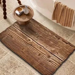Door Mat Floor Mat Non Slip Ring of Tree 3D Trunk Wooden Log Print Area Rug Bath Mat Waterasorb for Indoor Outdoor Patio Bedroom Kitchen Office