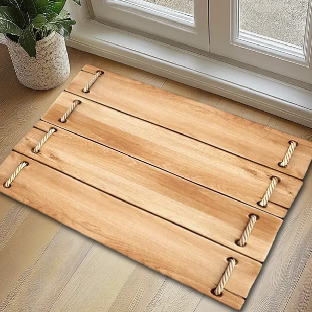 Door Mat Floor Mat Non Slip Ring of Tree 3D Trunk Wooden Log Print Area Rug Bath Mat Waterasorb for Indoor Outdoor Patio Bedroom Kitchen Office