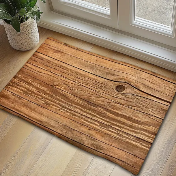 Door Mat Floor Mat Non Slip Ring of Tree 3D Trunk Wooden Log Print Area Rug Bath Mat Waterasorb for Indoor Outdoor Patio Bedroom Kitchen Office