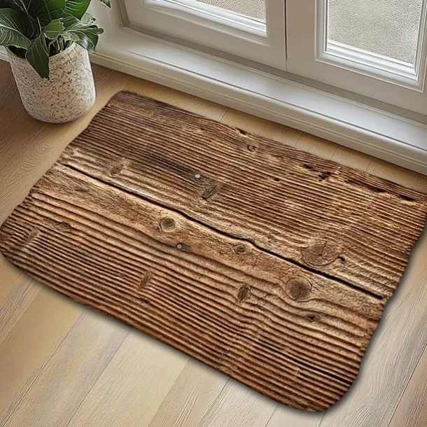 Door Mat Floor Mat Non Slip Ring of Tree 3D Trunk Wooden Log Print Area Rug Bath Mat Waterasorb for Indoor Outdoor Patio Bedroom Kitchen Office