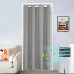 Doorway Curtain Blackout Closet Curtains Thermal Insulated Privacy Grommet Door Curtains for Room Divider, Hallway, Window