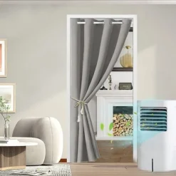 Doorway Curtain Blackout Closet Curtains Thermal Insulated Privacy Grommet Door Curtains for Room Divider, Hallway, Window