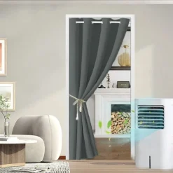 Doorway Curtain Blackout Closet Curtains Thermal Insulated Privacy Grommet Door Curtains for Room Divider, Hallway, Window