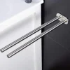 Double Arm Towel Holder 304 Stainless Steel Towel Bar Rail Wall Kitchen Hanger Shelf for Towels Bathroom Towel Rack