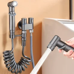 Double Control Mini Shower, Handheld Toilet Bidet Sprayer, Bathroom Toilet Bidet Sprayer Kit