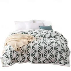 Double cotton fleece jacquard blanket lamb fleece composite blanket single dormitory students