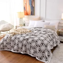 Double cotton fleece jacquard blanket lamb fleece composite blanket single dormitory students