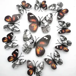 Double Layer Skull Rose Halloween 3d Three-dimensional Butterfly Home Decoration Stickers