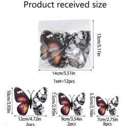 Double Layer Skull Rose Halloween 3d Three-dimensional Butterfly Home Decoration Stickers