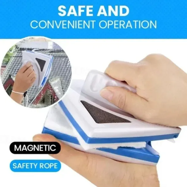 Double Side Window Cleaner Magnetic Window Glass Wiper Cleaning Tool for High-Rise Household Cleaning Cleaning Windows Thickness 3-8mm Window Cleaner Double Side Glass Wiper Adjustable Magnetic