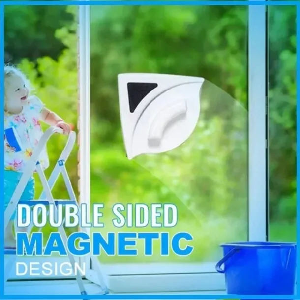 Double Side Window Cleaner Magnetic Window Glass Wiper Cleaning Tool for High-Rise Household Cleaning Cleaning Windows Thickness 3-8mm Window Cleaner Double Side Glass Wiper Adjustable Magnetic