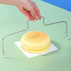 Double Wire Cake Cutter Slicer Adjustable 2 Line Stainless Steel DIY Butter Bread Divider Pastry Knife Kitchen Baking Tools