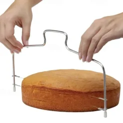 Double Wire Cake Cutter Slicer Adjustable 2 Line Stainless Steel DIY Butter Bread Divider Pastry Knife Kitchen Baking Tools