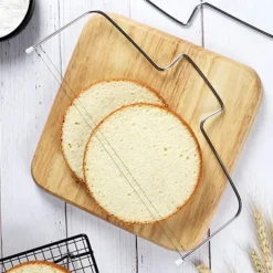 Double Wire Cake Cutter Slicer Adjustable 2 Line Stainless Steel DIY Butter Bread Divider Pastry Knife Kitchen Baking Tools