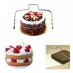 Double Wire Cake Cutter Slicer Adjustable 2 Line Stainless Steel DIY Butter Bread Divider Pastry Knife Kitchen Baking Tools
