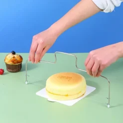 Double Wire Cake Cutter Slicer Adjustable 2 Line Stainless Steel DIY Butter Bread Divider Pastry Knife Kitchen Baking Tools