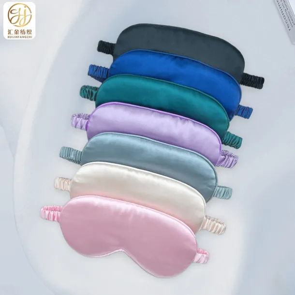 Double-sided Imitation Silk Shading Eye Mask Sleeping Elastic Travel Lunch Break Eye Mask Printing Aviation Eye Mask