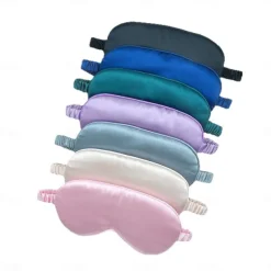 Double-sided Imitation Silk Shading Eye Mask Sleeping Elastic Travel Lunch Break Eye Mask Printing Aviation Eye Mask