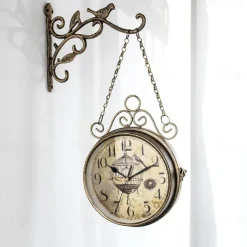 Double-Sided Square Wall Clock Minimalist Creative Corner Digital Hollow-Out Silent Wall Clock Simple Wall Decoration 8 inch